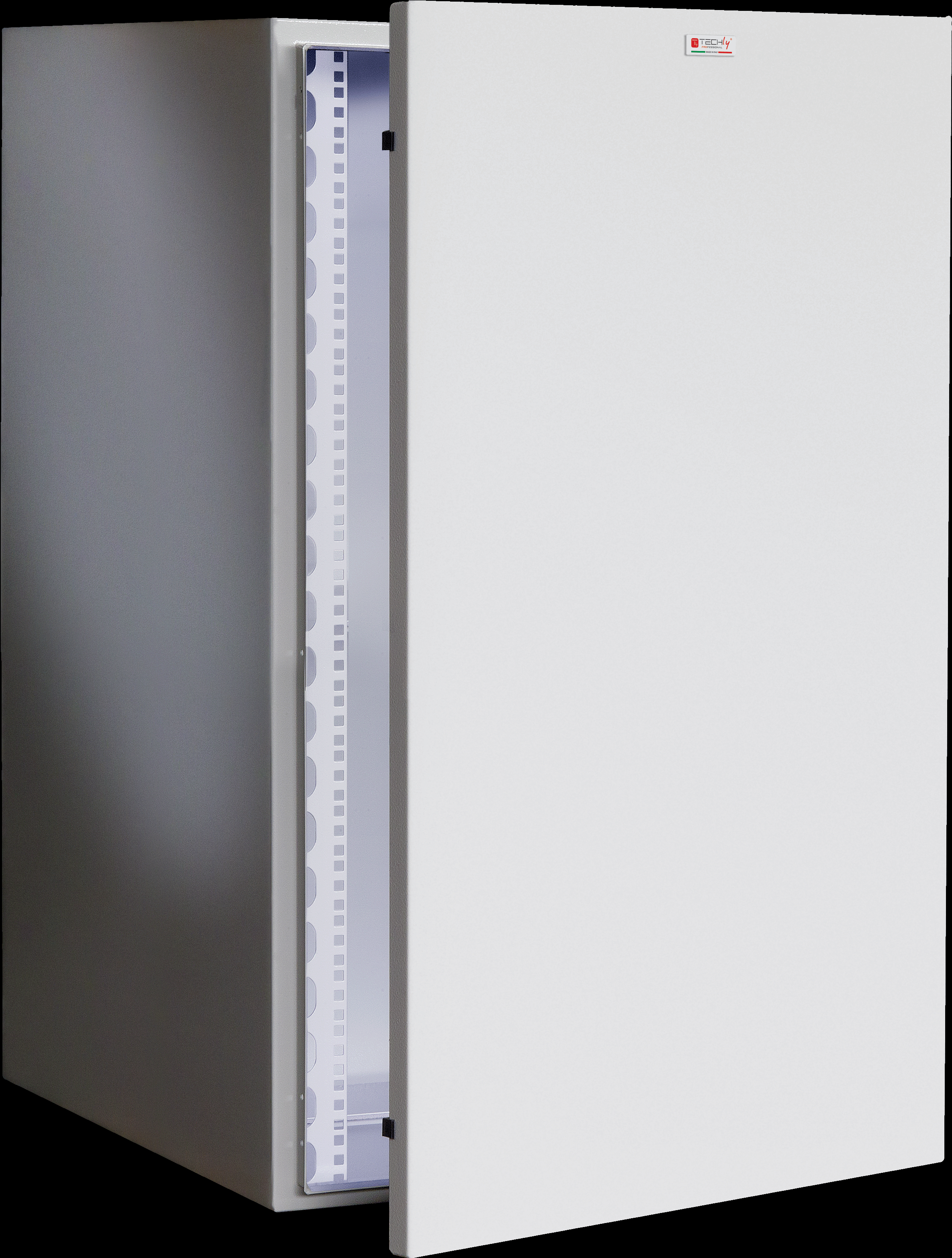Armadio Rack 19'' a muro 17U grigio IP65 porta cieca prof. 400 mm